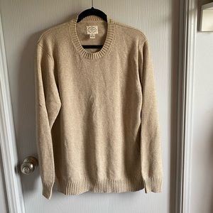 Cream/Tan Crew Neck Sweater